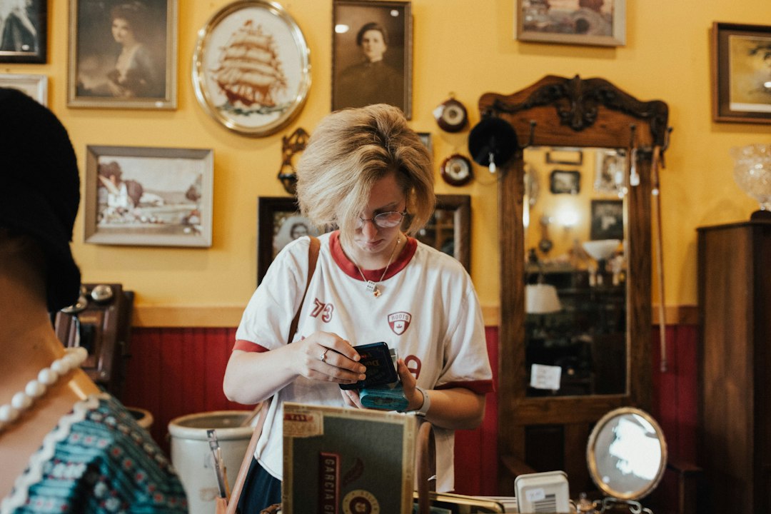 A maker packing an order
